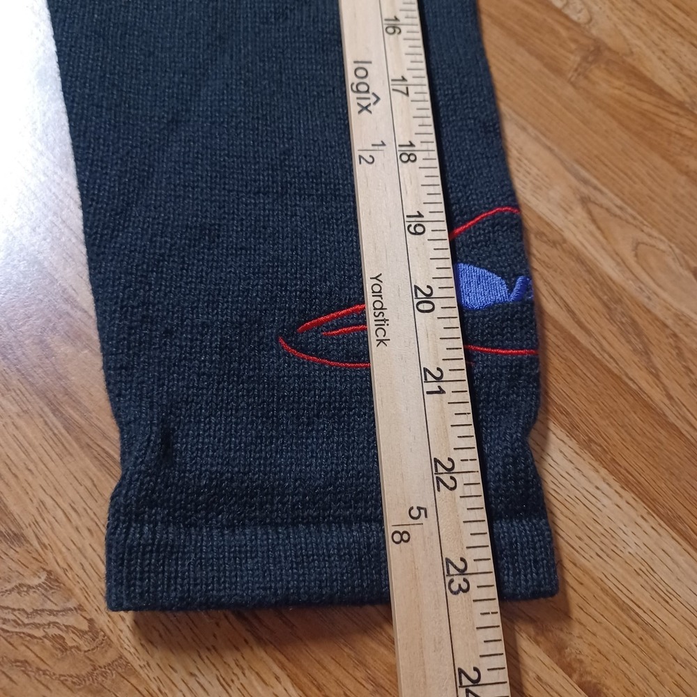 Red Hat Society Embroidered Cardigan Sweater 1X Black Purple Color Block L/S - Picture 9 of 11